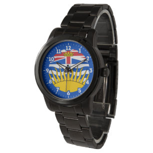 British Columbia Flag grafische wijzerplaat Horloge