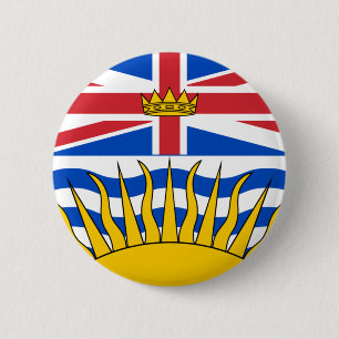 British Columbia Flag Ronde Button 5,7 Cm