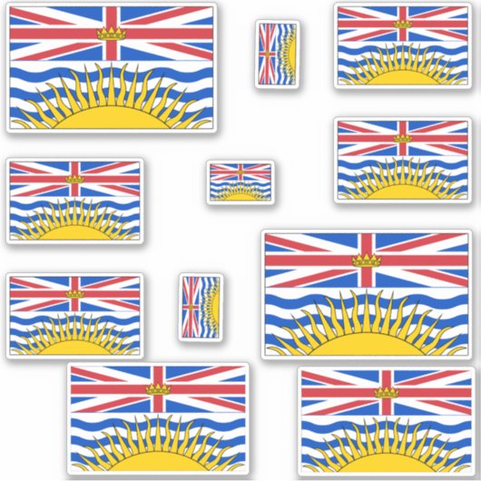 British Columbia Flags Graphic Sticker (Voorkant)