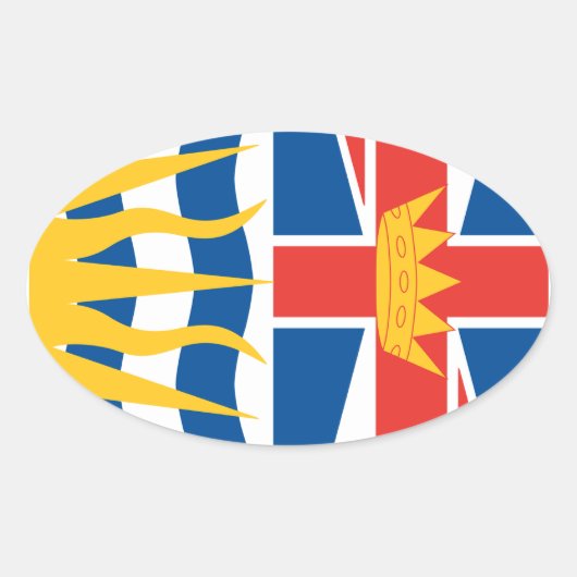BRITISH COLUMBIA OVALE STICKER (Voorkant)