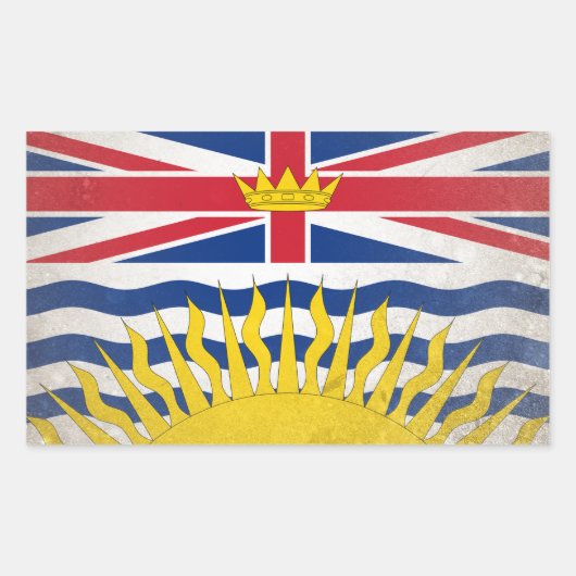 British Columbia Rechthoekige Sticker (Voorkant)