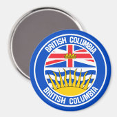 British Columbia Round Emblem Magneet (Voorkant / Achterkant)