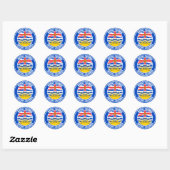 British Columbia Round Emblem Ronde Sticker (Vel)