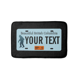 British Columbia Sasquatch License Bord Badmat