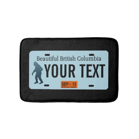 British Columbia Sasquatch License Bord Badmat (Voorkant)