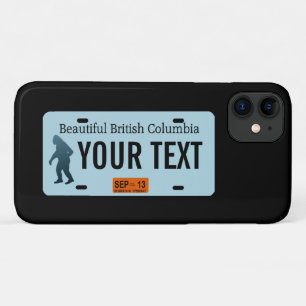 British Columbia Sasquatch License Bord iPhone 11 Hoesje