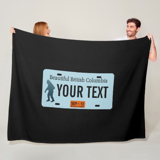 British Columbia Sasquatch License Bord Fleece Deken (In situ)