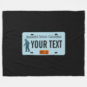 British Columbia Sasquatch License Bord Fleece Deken (Voorkant (Horizontaal))