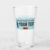 British Columbia Sasquatch License Bord Glas (Achterkant)