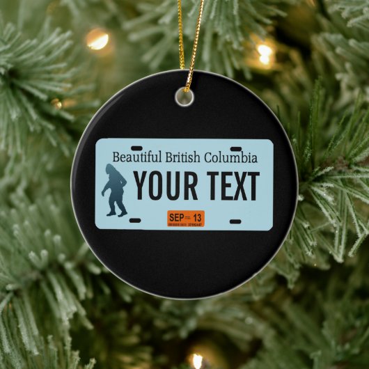 British Columbia Sasquatch License Bord Keramisch Ornament (Boom)