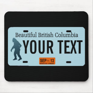 British Columbia Sasquatch License Bord Muismat