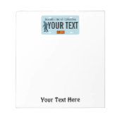 British Columbia Sasquatch License Bord Notitieblok (Voorkant)
