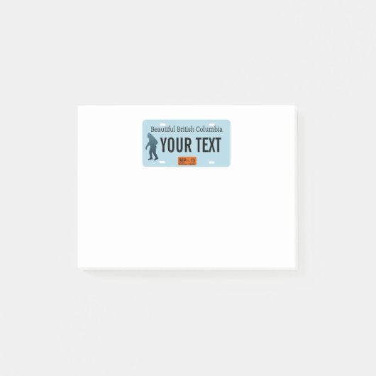 British Columbia Sasquatch License Bord Post-it® Notes (Voorkant)