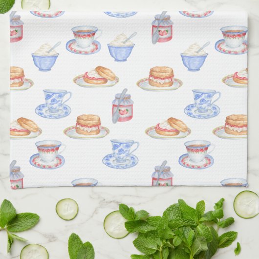 British Cream Tea Teatowel Theedoek (Gevouwen)