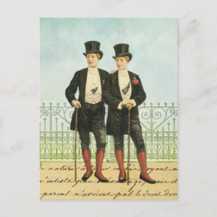 British Dandy Boys in Topjes en zeilen Briefkaart