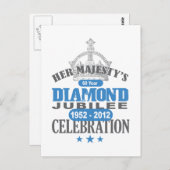 British Diamond Jubilee - Royal Souvenir Briefkaart (Voorkant / Achterkant)