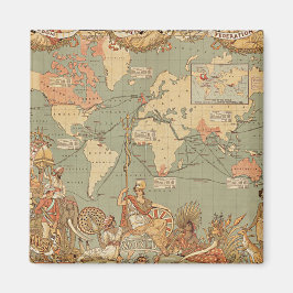 British Empire Victoriaans Map Magneet
