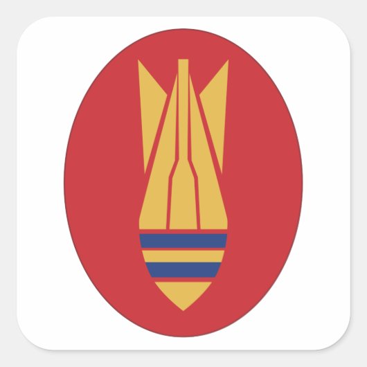 British EOD Vierkante Sticker (Voorkant)