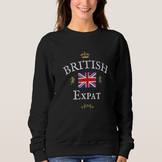 British Expat England & UK Proud British Flag Trui (Voorkant)