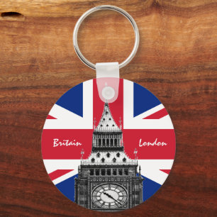 British Flag & Big Ben - Londen, Travel UK/sport Sleutelhanger