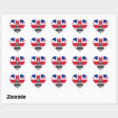 British Flag & Big Ben - Londen, VK/sportfans Hart Sticker (Vel)