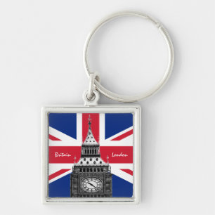 British Flag & Big Ben - Londen, VK/sportfans Sleutelhanger