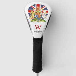BRITISH Flag en Crest Golf Head Hoesje Golfheadcover