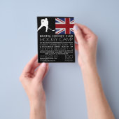 British Flag, Hockey Player, Camp Adverteren Flyer (Hand)