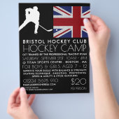 British Flag, Hockey Player, Camp Adverteren Flyer (Hand)
