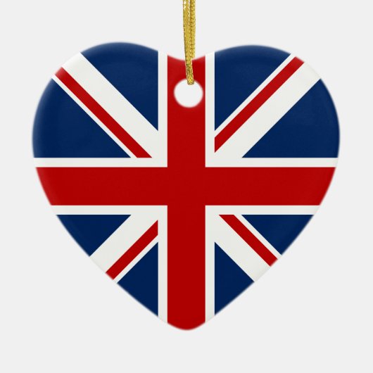 British Flag Kerstversier Keramisch Ornament (Voorkant)