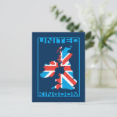 British Flag Map Briefkaart (Staand voorkant)