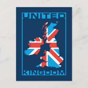 British Flag Map Briefkaart