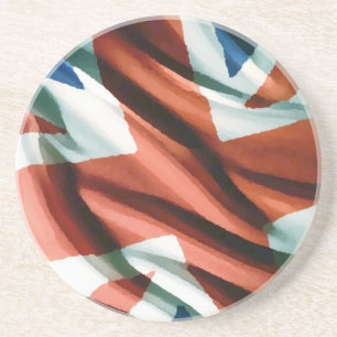 British Flag Pop Art Zandsteen Onderzetter