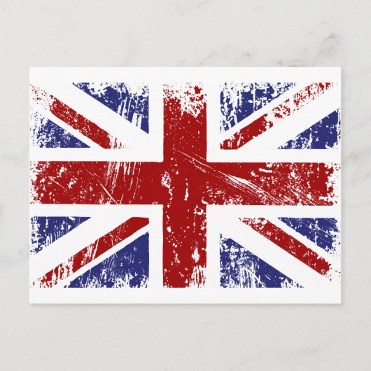 British Flag Punk Grunge Briefkaart (Voorkant)