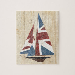 British Flag Sailboot Legpuzzel