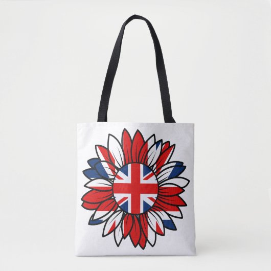 British Flag Sunflower Design Women's Draagtas (Voorkant)