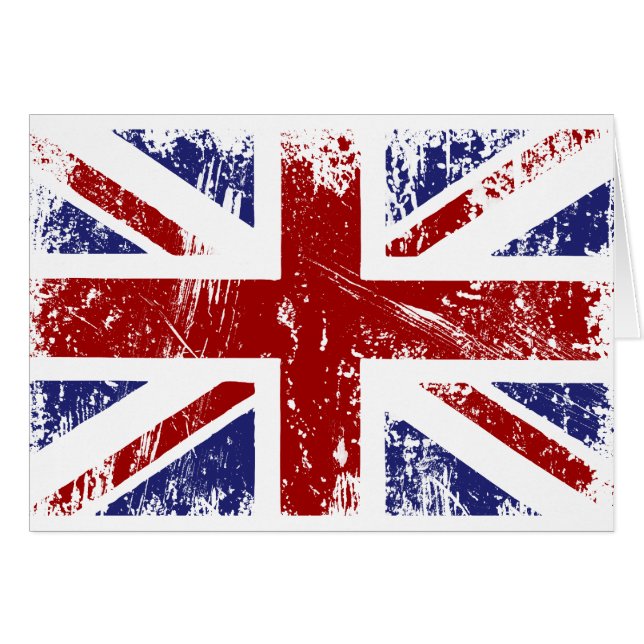 British Flag Union Jack Punk Grunge (Voorkant Horizontaal)