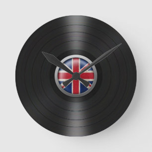 British Flag Vinyl Record Album Graphic Ronde Klok