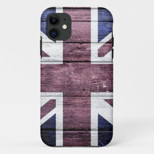 British Flag  Wood iPhone 11 Hoesje