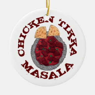 British Food Indian Takeaway Chicken Tikka Masala Keramisch Ornament