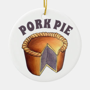 British Food Pork Pie Savory Pastry UK Cuisine Keramisch Ornament