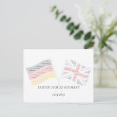 British Forces Germany Cross Flag Briefkaart (Staand voorkant)