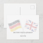 British Forces Germany Cross Flag Briefkaart (Voorkant / Achterkant)