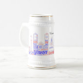 British Forces Münster White Stein Bierpul (Voorkant links)