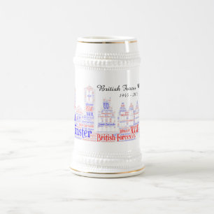 British Forces Münster White Stein Bierpul