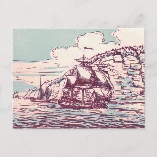 British Frigate 1843 Briefkaart (Voorkant)