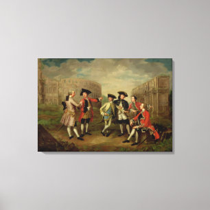 British Gentleman in Rome, c.1750 (olie op doek) Canvas Afdruk