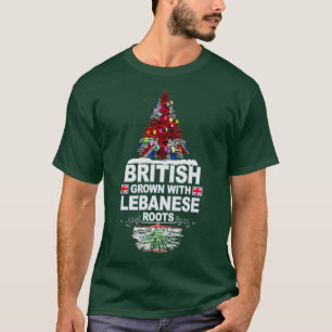 British Grown With Libanese Roots Gift voor Libane T-shirt