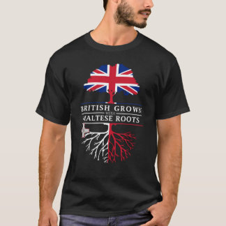 British Grown with Maltese    RootsMalta Design T-shirt