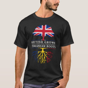 British Grown with Roemeense RotsRomania Design T-shirt